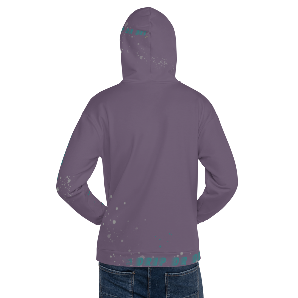 CRXWN | Drip or Dye | HUES Season 1 Back 2 Basics Unisex Comfort Hoodie Stripes N' Zoom Splatter Purple Haze
