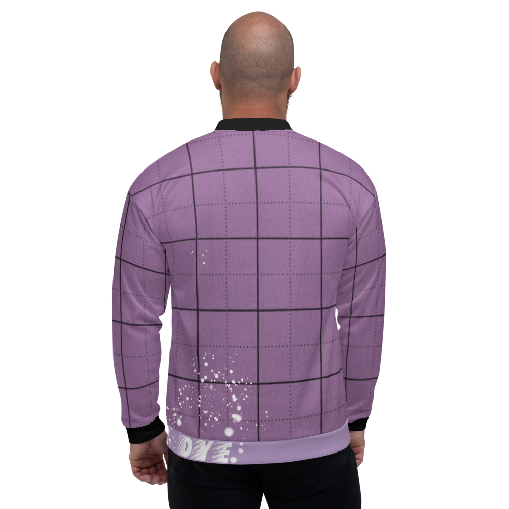 CRXWN | Drip or Dye | Plaid Season 1 Unisex Bomber Jacket Violet Purple