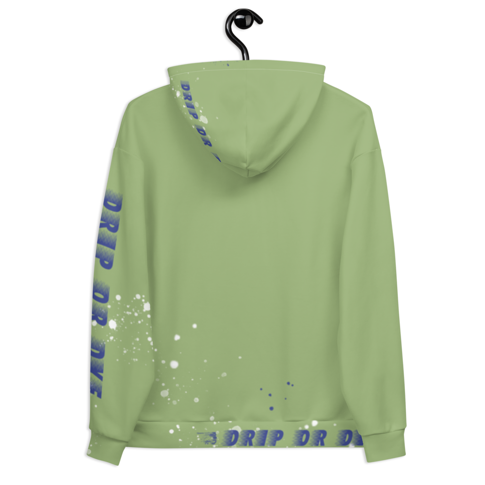 CRXWN | Drip or Dye | HUES Season 1 Back 2 Basics Unisex Comfort Hoodie Stripes N' Zoom Splatter Leaf Green Atomic Blue