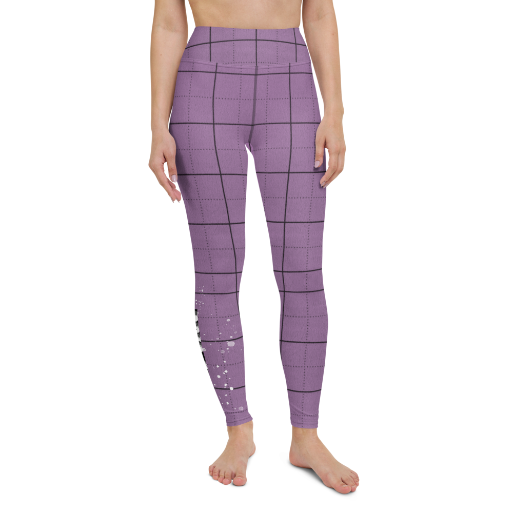 CRXWN | Drip or Dye | Plaid Season 1 Yoga Leggings Violet Purple