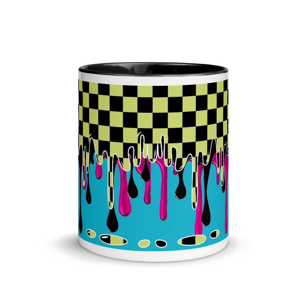 CRXWN | Drip or Dye | Checker Season 1 Color Series COFFEE MUG Grape Jelly In Taxi Cab Checker Drip Black