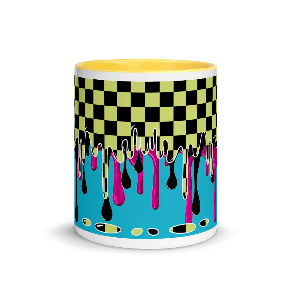 CRXWN | Drip or Dye | Checker Season 1 Color Series COFFEE MUG Grape Jelly In Taxi Cab Checker Drip Yellow