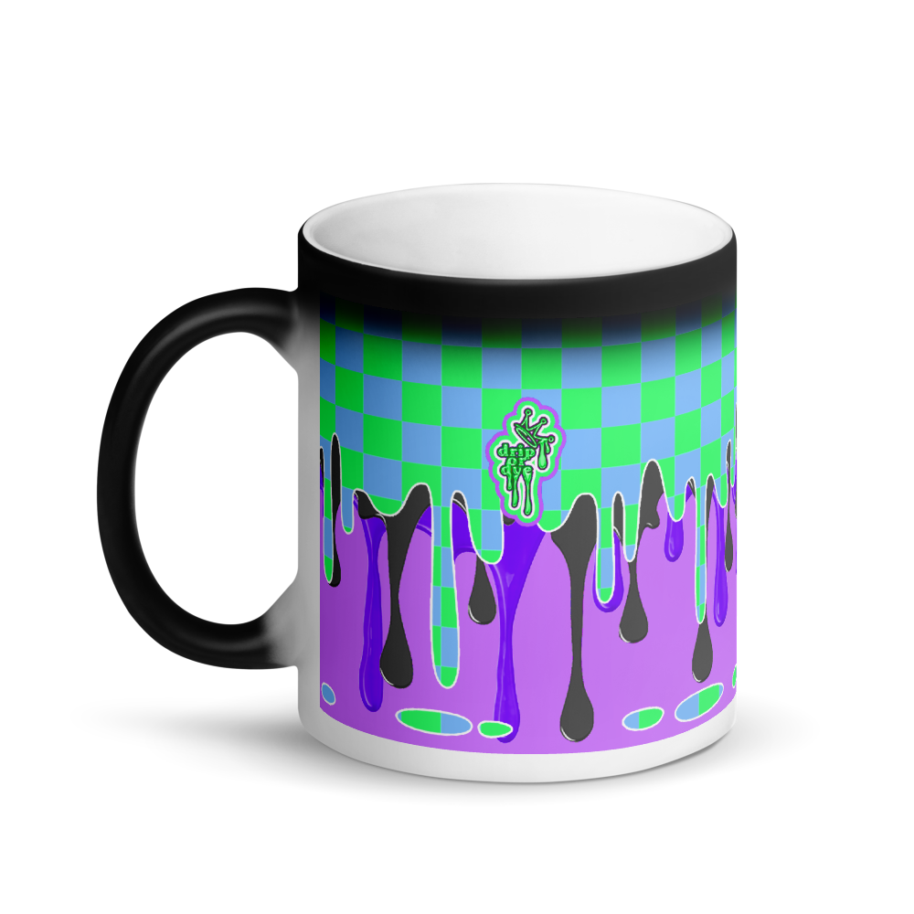 CRXWN | Drip or Dye | Checker Season 1 Matte Black Magik Mug COFFEE MUG alien grapes