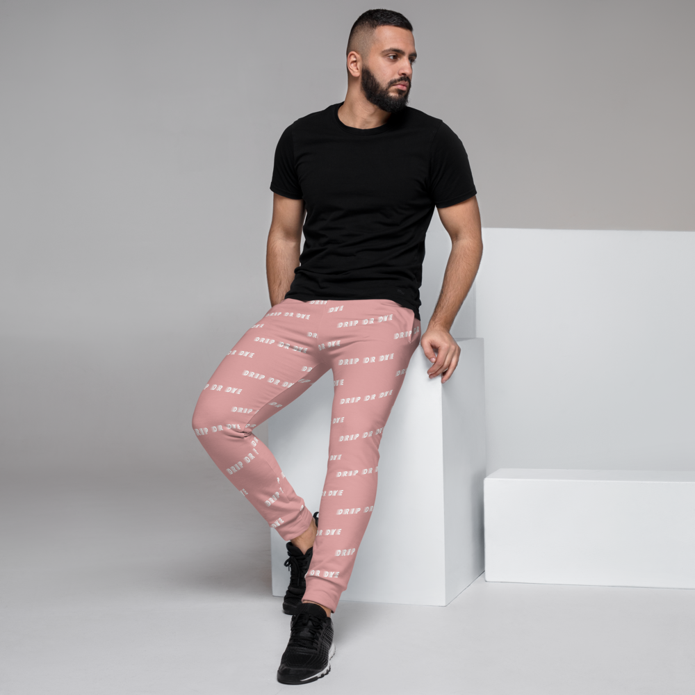 CRXWN | Drip or Dye | Racer Season 1 Unisex Jogger Racing Stripes Sweatpant Zoom Matte Pink Bunny