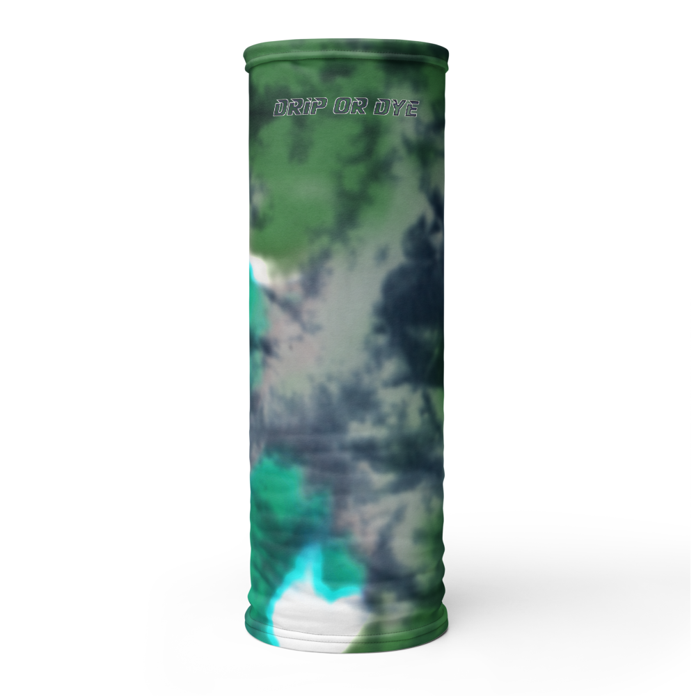 CRXWN | Drip or Dye | Tye Dye Season of Love 1 Cosmic Prophet Custom 3-in-1 UNISEX Gaiter Heavenly Color Clouds Leaves in Green Trees