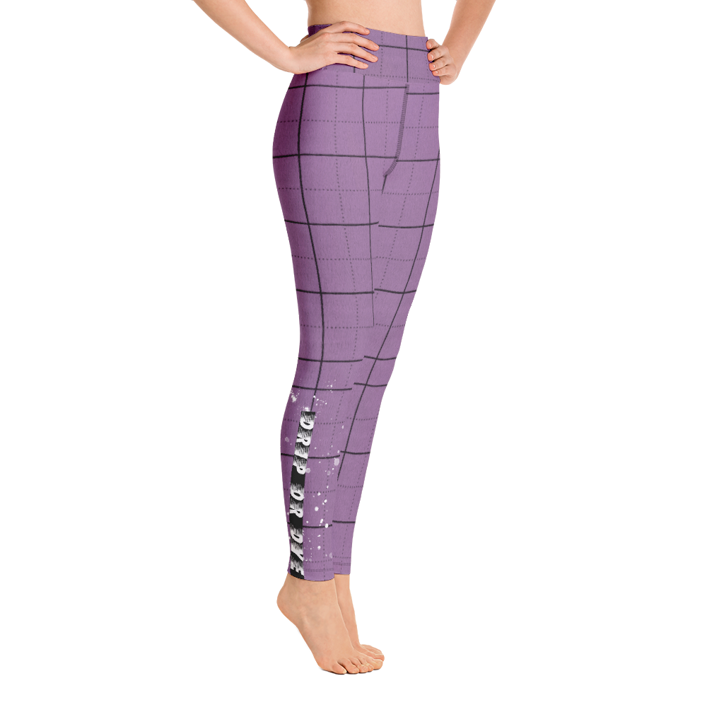 CRXWN | Drip or Dye | Plaid Season 1 Yoga Leggings Violet Purple