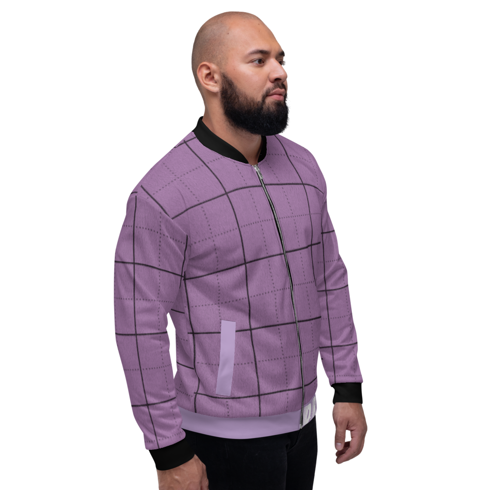 CRXWN | Drip or Dye | Plaid Season 1 Unisex Bomber Jacket Violet Purple