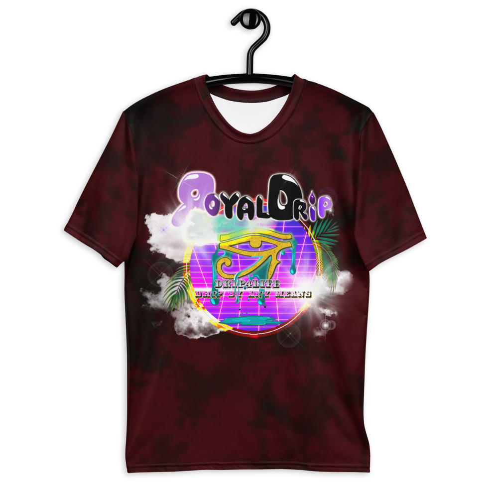 CRXWN | ROYAL Urban Resort 2021 | Royal Drip | D4L Drip By Any Means Wavy Season Synthwave Jersey Tee Golden Eye of Ra Red