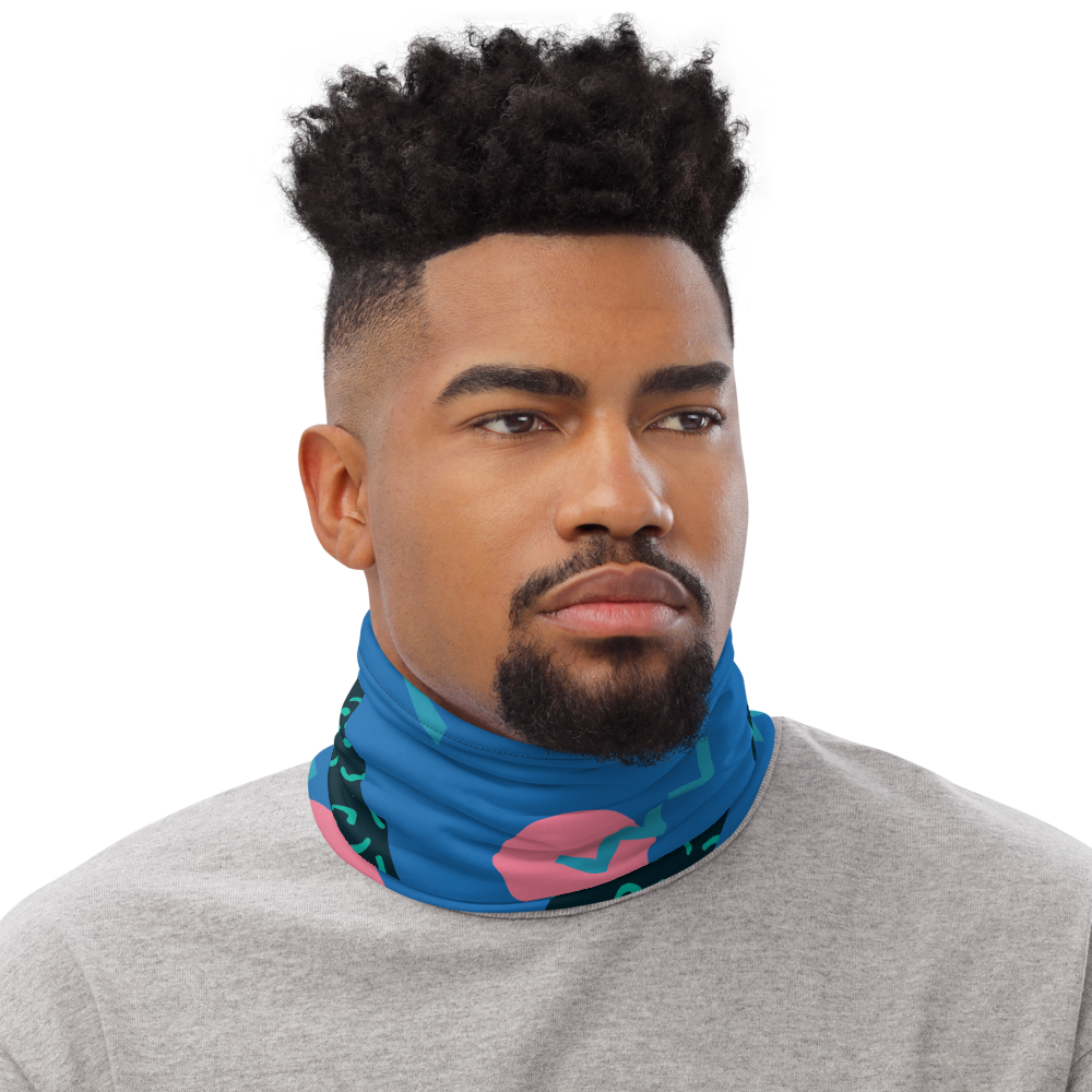 CRXWN | Drip or Dye Custom 80s Retro Throwback Vintage Print 3-in-1 UNISEX Face Mask