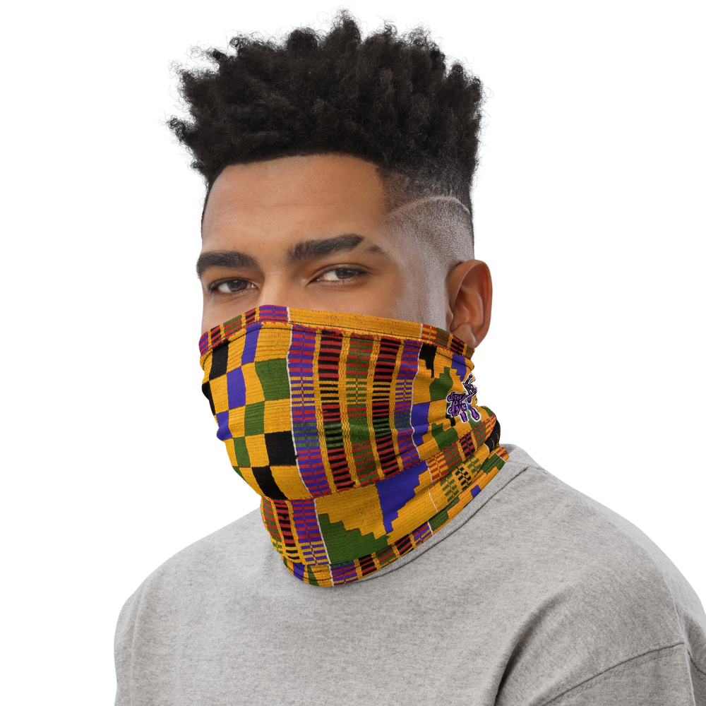 CRXWN | Drip or Dye Custom KENTE Cloth 3-in-1 UNISEX Gaiter Headband Face Cover