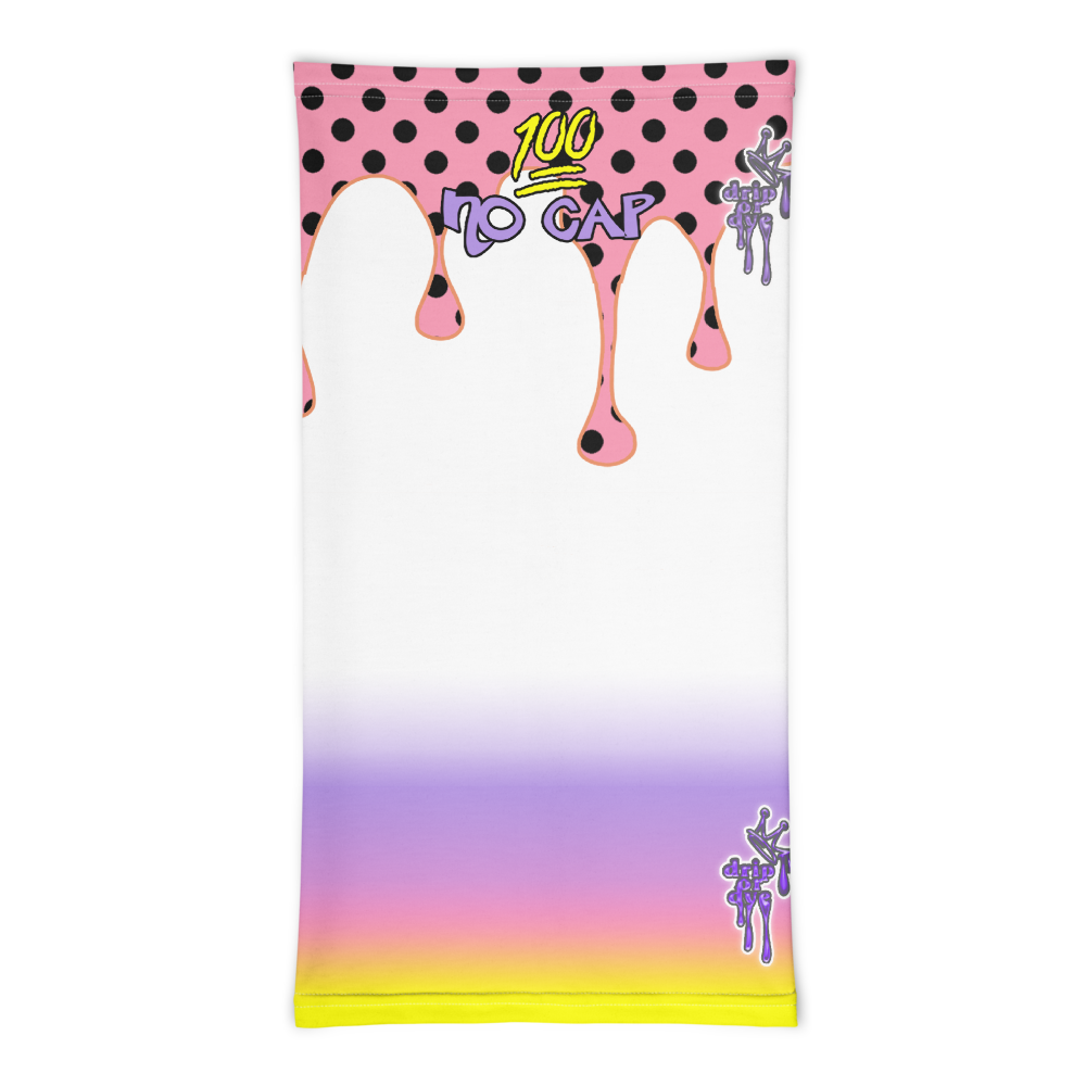 CRXWN | Drip or Dye Custom Ice Cream Candy Drip Polka Dot Print 3-in-1 UNISEX Gaiter Pretty In Pink