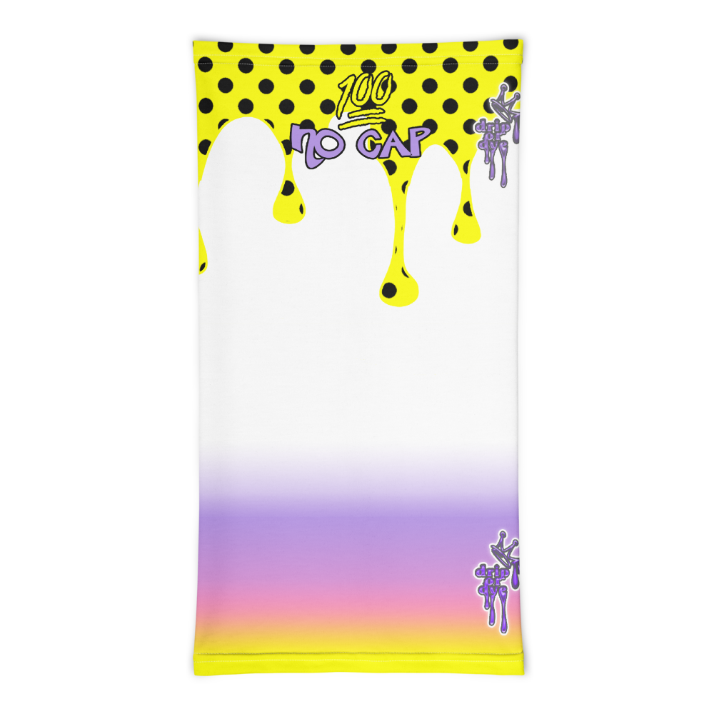 CRXWN | Drip or Dye Custom Ice Cream Candy Drip Polka Dot Print 3-in-1 UNISEX Face Mask Sunshine Yellow