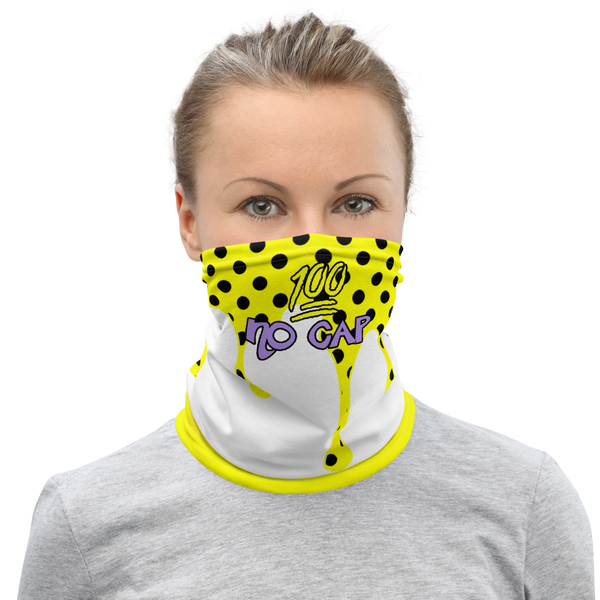 CRXWN | Drip or Dye Custom Ice Cream Candy Drip Polka Dot Print 3-in-1 UNISEX Gaiter Sunshine Yellow