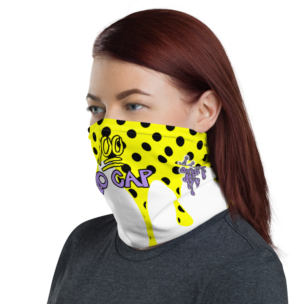CRXWN | Drip or Dye Custom Ice Cream Candy Drip Polka Dot Print 3-in-1 UNISEX Face Mask Sunshine Yellow