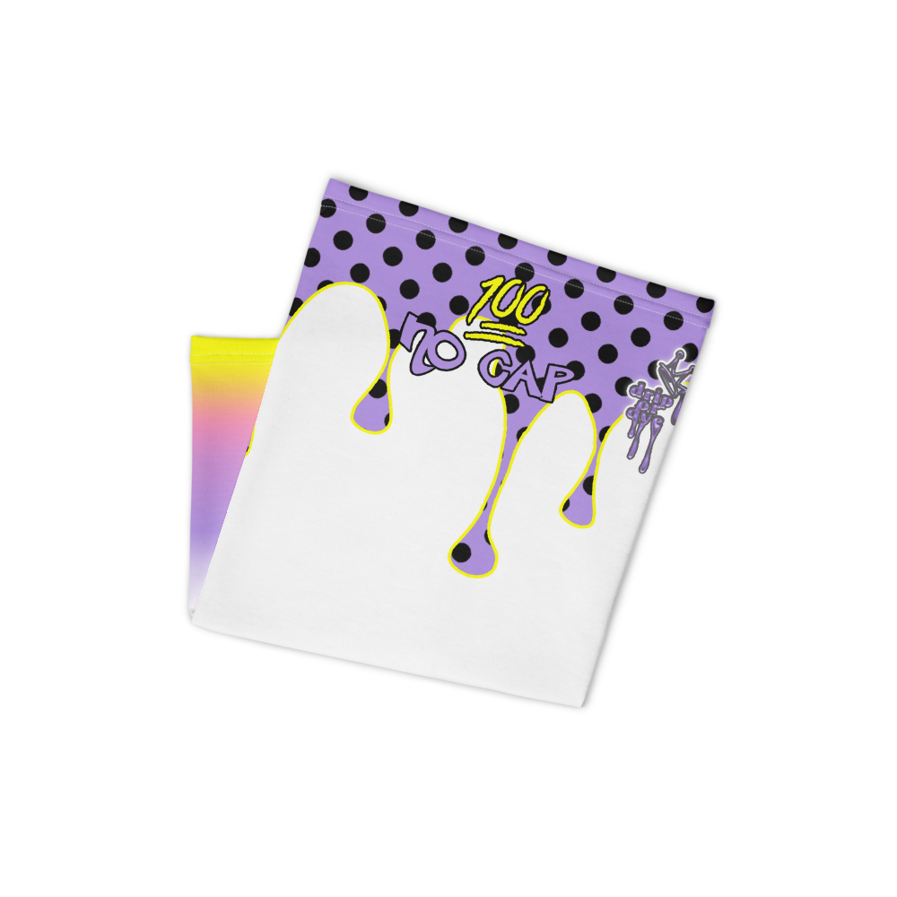 CRXWN | Drip or Dye Custom Ice Cream Candy Drip Polka Dot Print 3-in-1 UNISEX Gaiter Classic Purple
