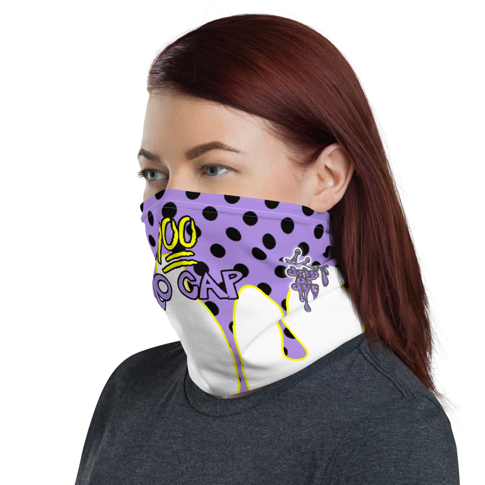 CRXWN | Drip or Dye Custom Ice Cream Candy Drip Polka Dot Print 3-in-1 UNISEX Face Mask Classic Purple
