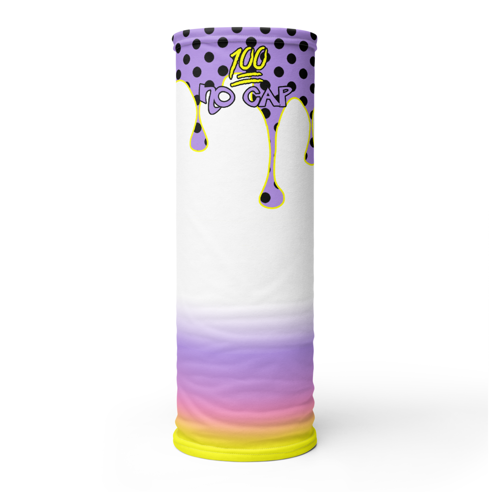 CRXWN | Drip or Dye Custom Ice Cream Candy Drip Polka Dot Print 3-in-1 UNISEX Gaiter Classic Purple