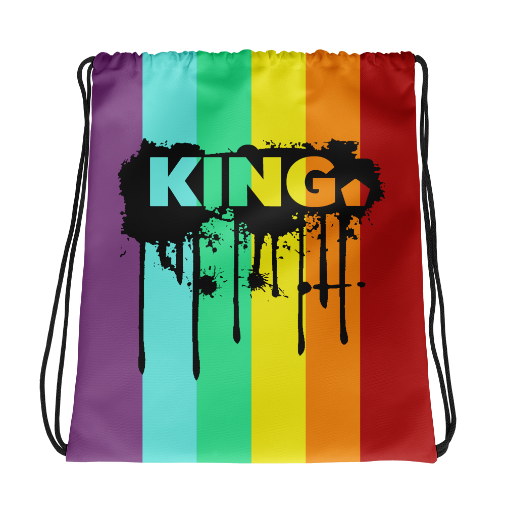 PRIDE 2018 King Drip & Splatter Drawstring Bag