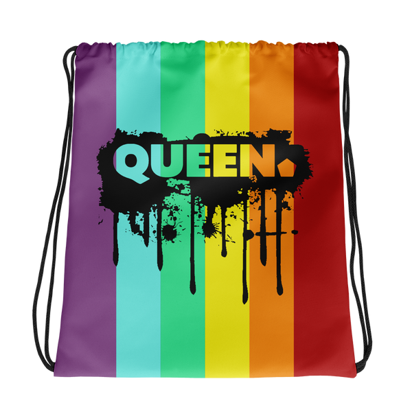 PRIDE 2018 Queen Drip & Splatter Drawstring Bag