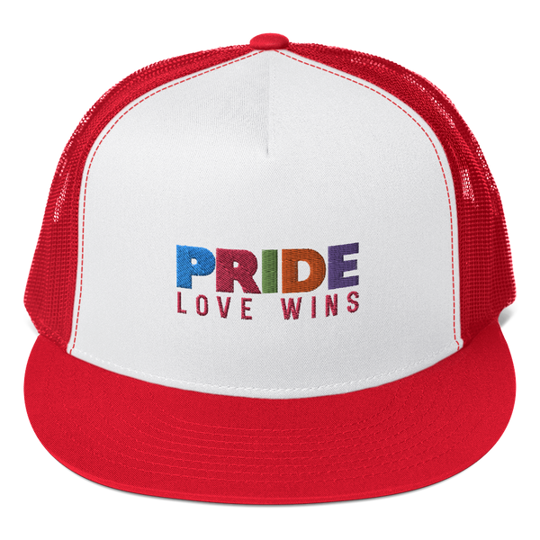 FEMME Univ | LGBTQIA Plus PRIDE Love Wins Trucker Cap Retro 2-Tone 5 Varieties