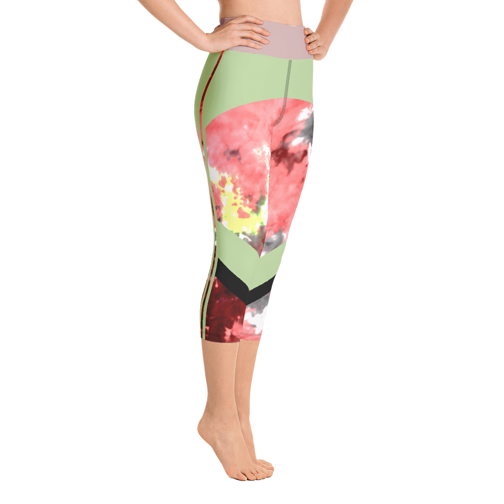 CRXWN | Drip or Dye Max Verona Guava Ice HER Collection Acid Wash Tye Dye Yoga Capri Leggings