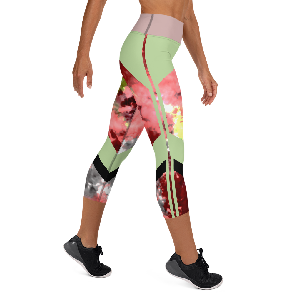 CRXWN | Drip or Dye Max Verona Guava Ice HER Collection Acid Wash Tye Dye Yoga Capri Leggings