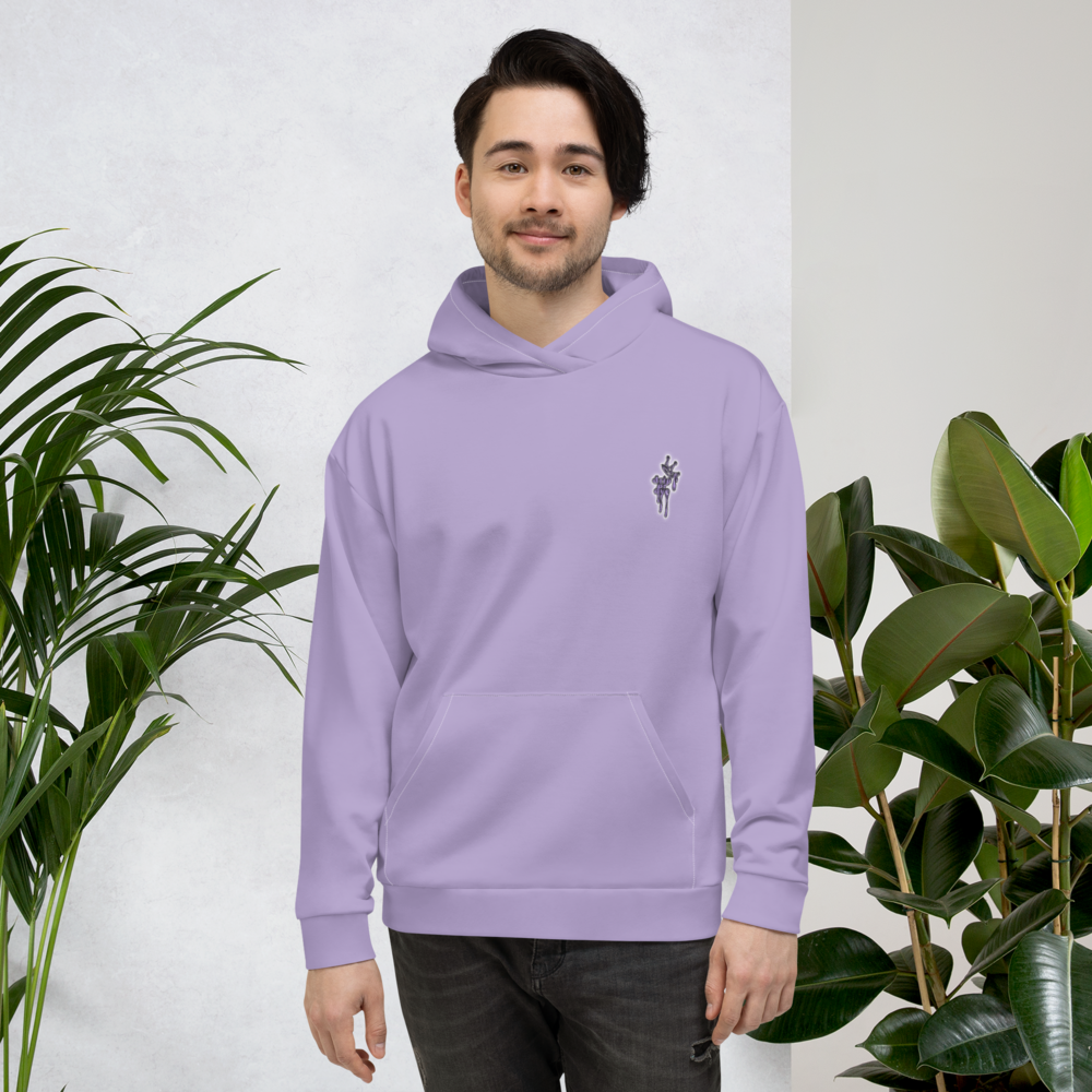 CRXWN | Drip or Dye Sunblocked Run Star Hike Pastel Purple Solid UNISEX Hoodie