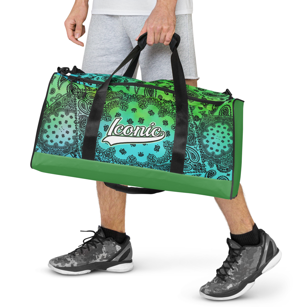ROYAL ICONIC | OG Candy Bandana Tie Dye Paisley Cloud Dye Skate Bag Gang Gang Duffel Bag Teal Alien Eilish Retro Baseball Logo