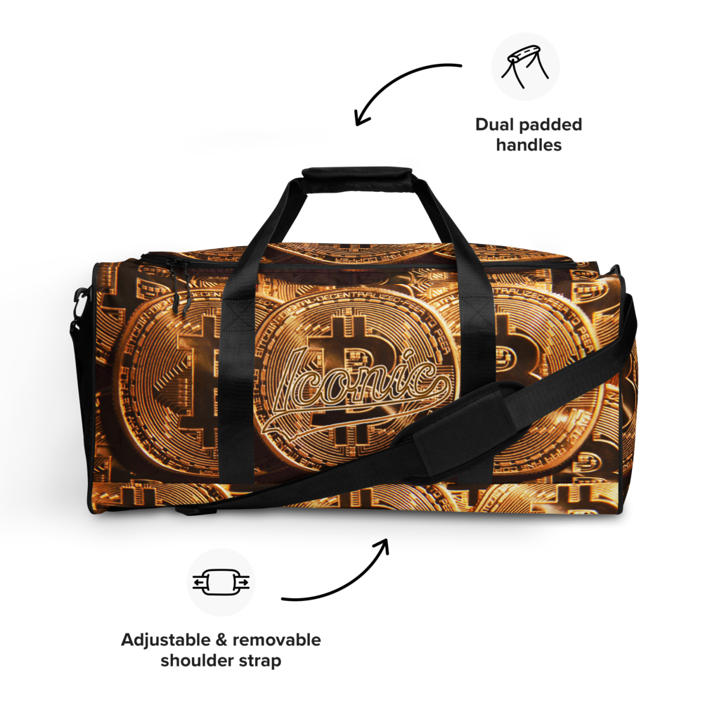 ROYAL ICONIC | Bitcoin Billionaire Money Manifest Duffle Bag The New Economy Iconic BB's Crypto Cash Secure the Bag | Btc Gold Standard Variants