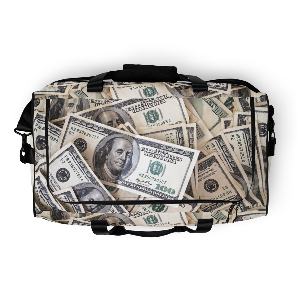 ROYAL ICONIC | The 100 Dollar Duffel Bag Nu Money Iconic MM's Workout Gym Bag GTA Guap Secure the Bag | Clean Crisp Bills