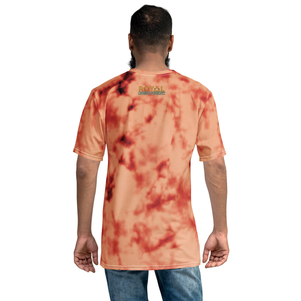 CRXWN | Royal Urban Resort | Trippy Drippy D4L By Any Means Bleach Acid Wash Unisex Jersey Tee Golden Wave 700 Sun Pink Meat