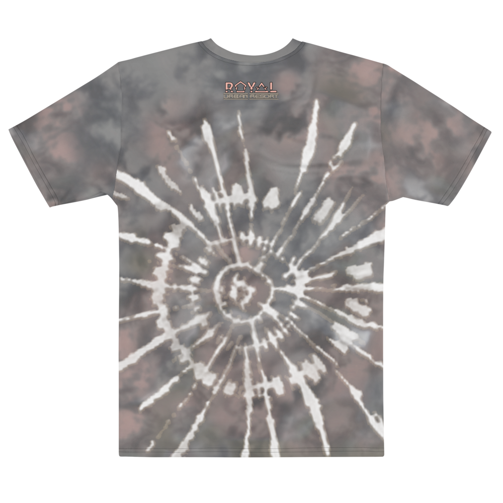 CRXWN | Royal Urban Resort | Trippy Drippy D4L By Any Means Bleach Acid Wash Unisex Jersey Tee Golden Wave Ash Stone Cracked Tie Dye