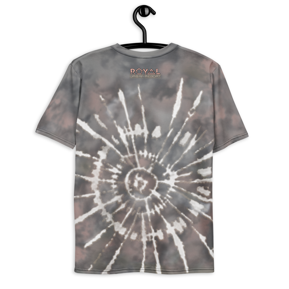 CRXWN | Royal Urban Resort | Trippy Drippy D4L By Any Means Bleach Acid Wash Unisex Jersey Tee Golden Wave Ash Stone Cracked Tie Dye