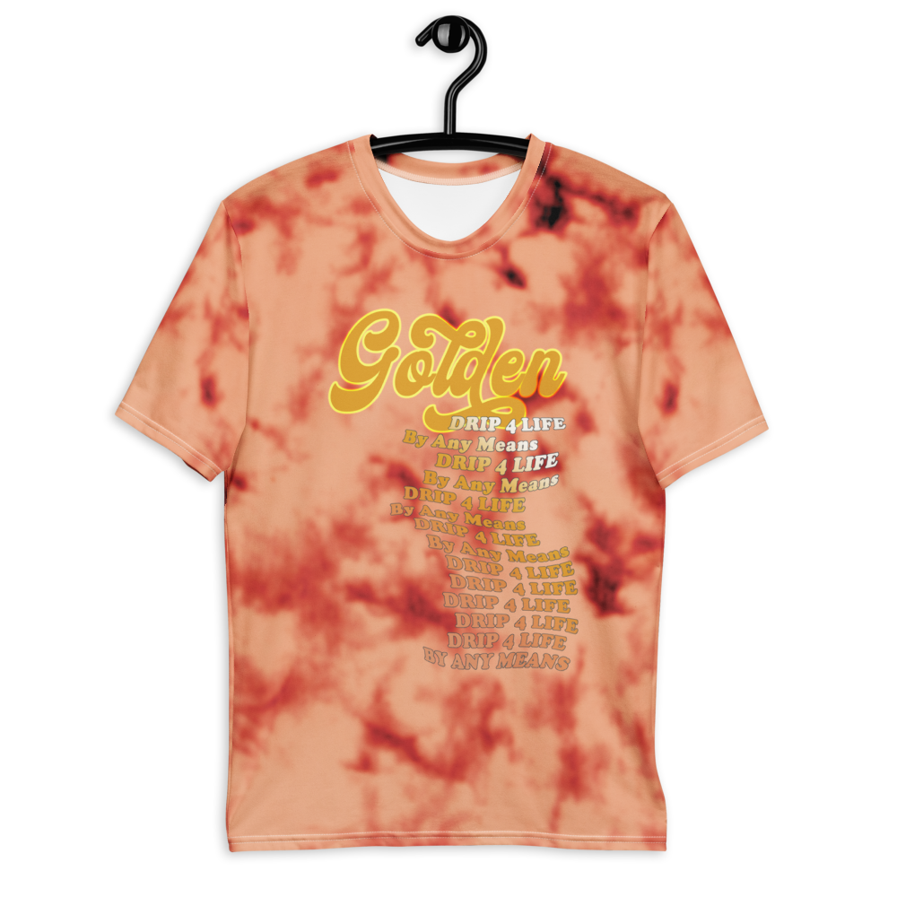 CRXWN | Royal Urban Resort | Trippy Drippy D4L By Any Means Bleach Acid Wash Unisex Jersey Tee Golden Wave 700 Sun Pink Meat