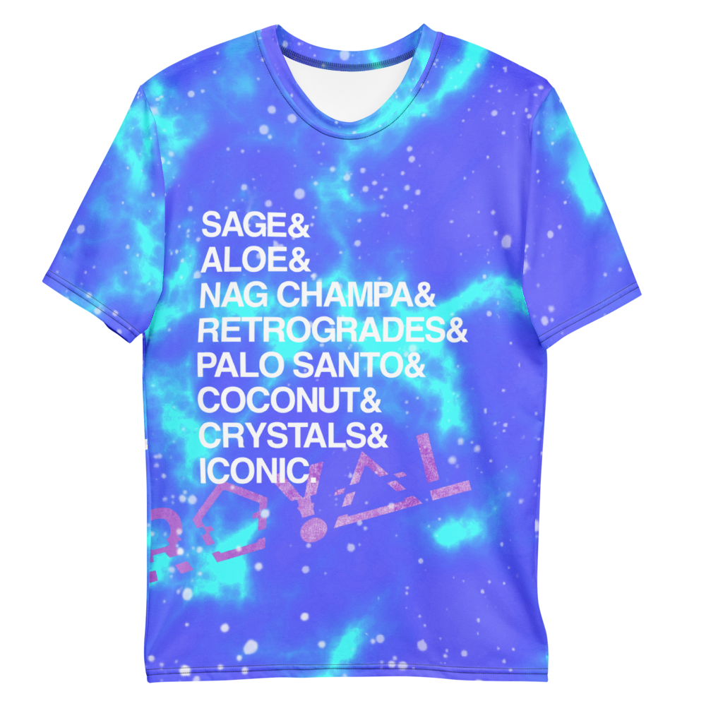 ROYAL ICONIC | Acid Wash Bleach Dye Galaxy Stars Sage & Retrogrades Ladies Crewneck Jersey Tee Mermaid Portals