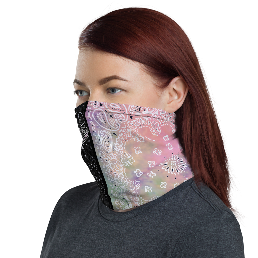 ROYAL ICONIC | Bandana Flag Tie Dye Acid Wash Aether Pour Unisex Facemask Gaiter HueMan Gang Cray On Color Cloud Cotton Candy 2 OPTIONS