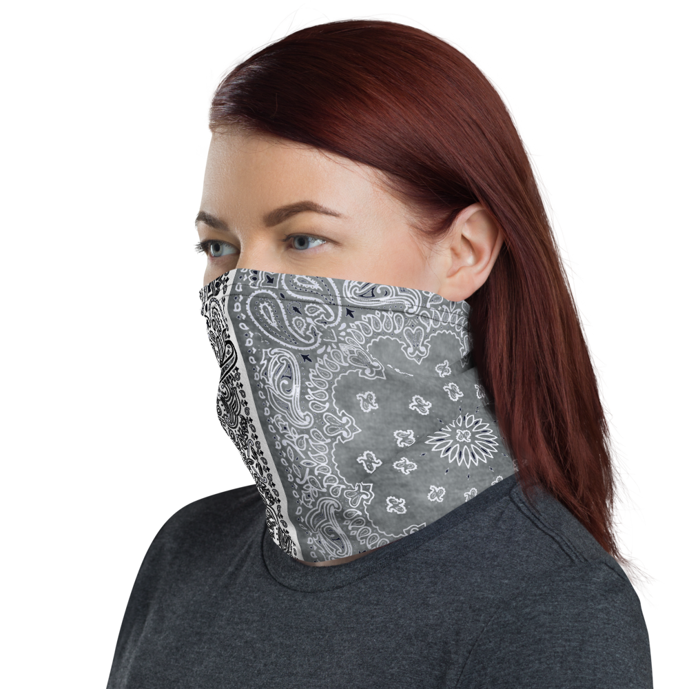ROYAL ICONIC | Bandana Flag Unisex 3-in-1 Facemask Gaiter HueMan Gang Acid Wash Half N' Half Denim Grey 2 OPTIONS