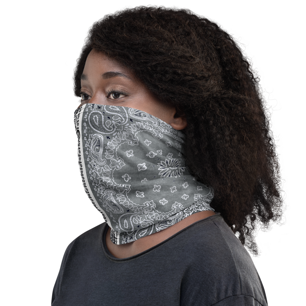 ROYAL ICONIC | Bandana Flag Unisex 3-in-1 Facemask Gaiter HueMan Gang Acid Wash Half N' Half Denim Grey 2 OPTIONS