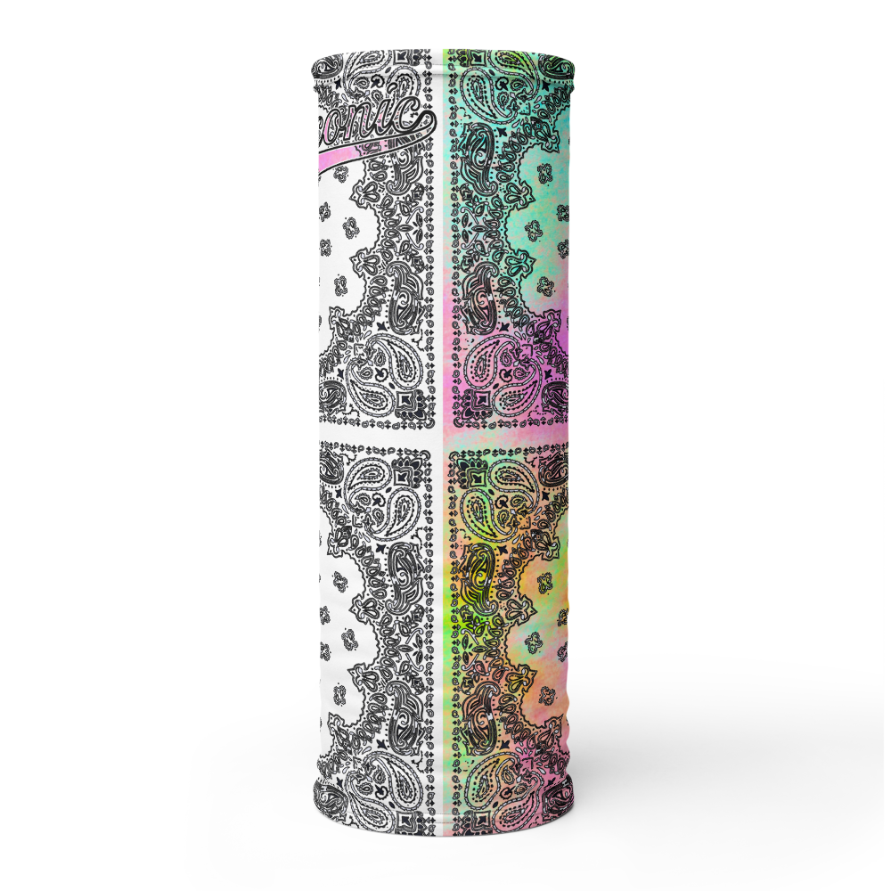 ROYAL ICONIC | Bandana Flag Tie Dye Acid Wash Aether Pour Unisex 3-in-1 Facemask Gaiter HueMan Gang Cray On Color Cloud Pink Neon Vaporwave