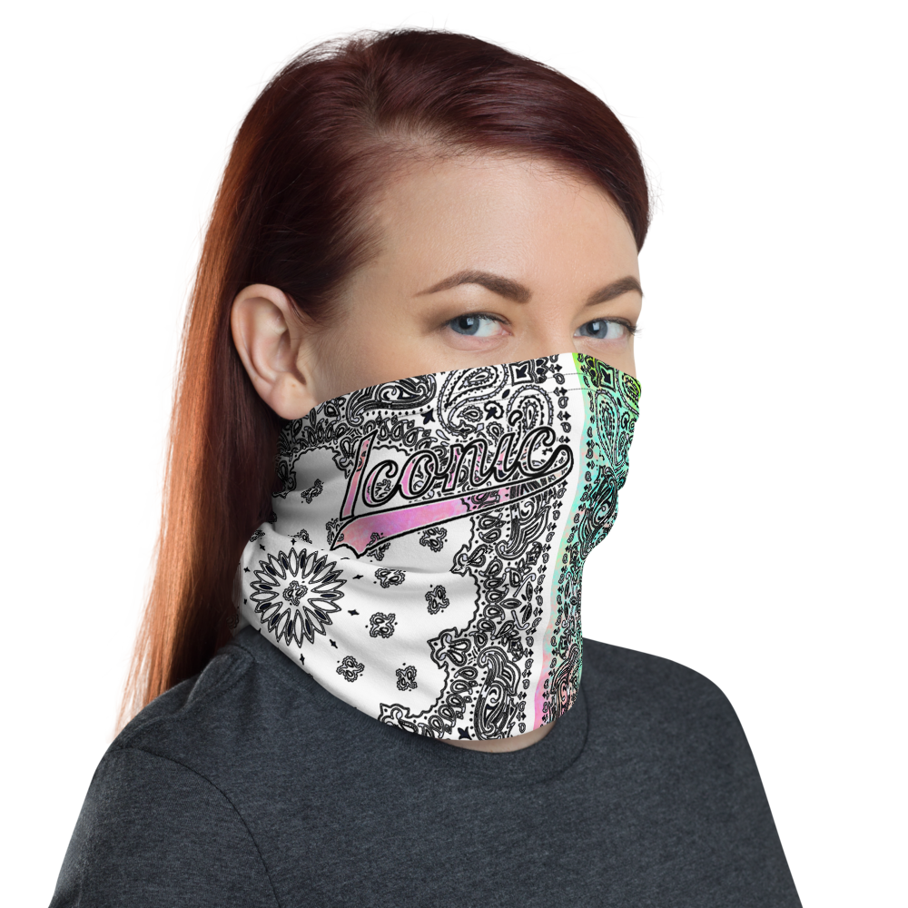 ROYAL ICONIC | Bandana Flag Tie Dye Acid Wash Aether Pour Unisex 3-in-1 Facemask Gaiter HueMan Gang Cray On Color Cloud Pink Neon Vaporwave