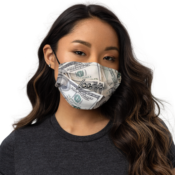 ROYAL ICONIC | Money Manifest The New Cash Iconic MM's 2 Layer Face Mask All about the Benjamins Money Talks | Classic Clean Crisp Bills