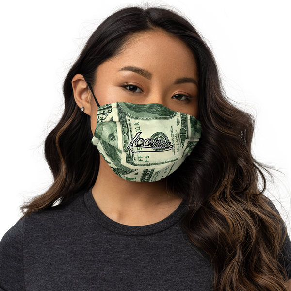 ROYAL ICONIC | Money Manifest The New Cash Iconic MM's 2 Layer Face Mask All about the Benjamins Money Talks | Greenbacks