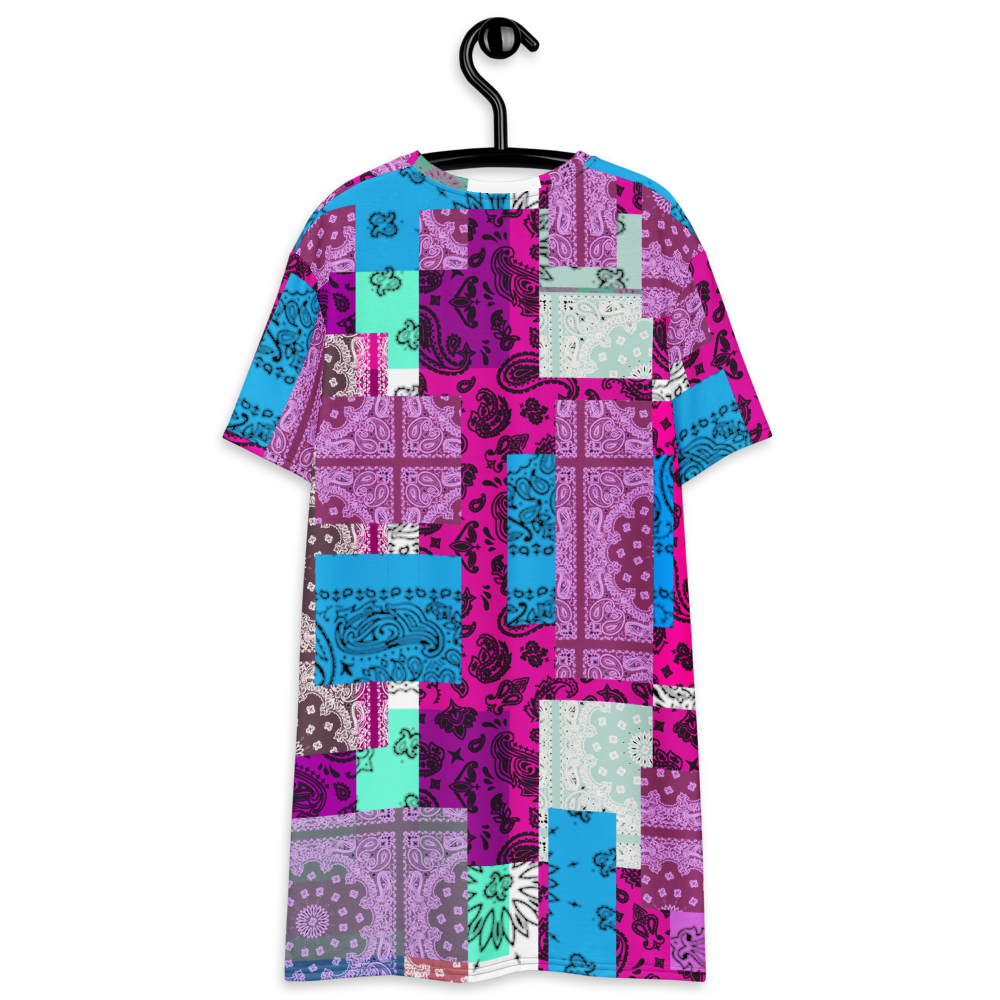 ROYAL ICONIC. | Patchwork Bandana Flag High End Modern Urban MuuMuu Tshirt Dress Custom Design #3