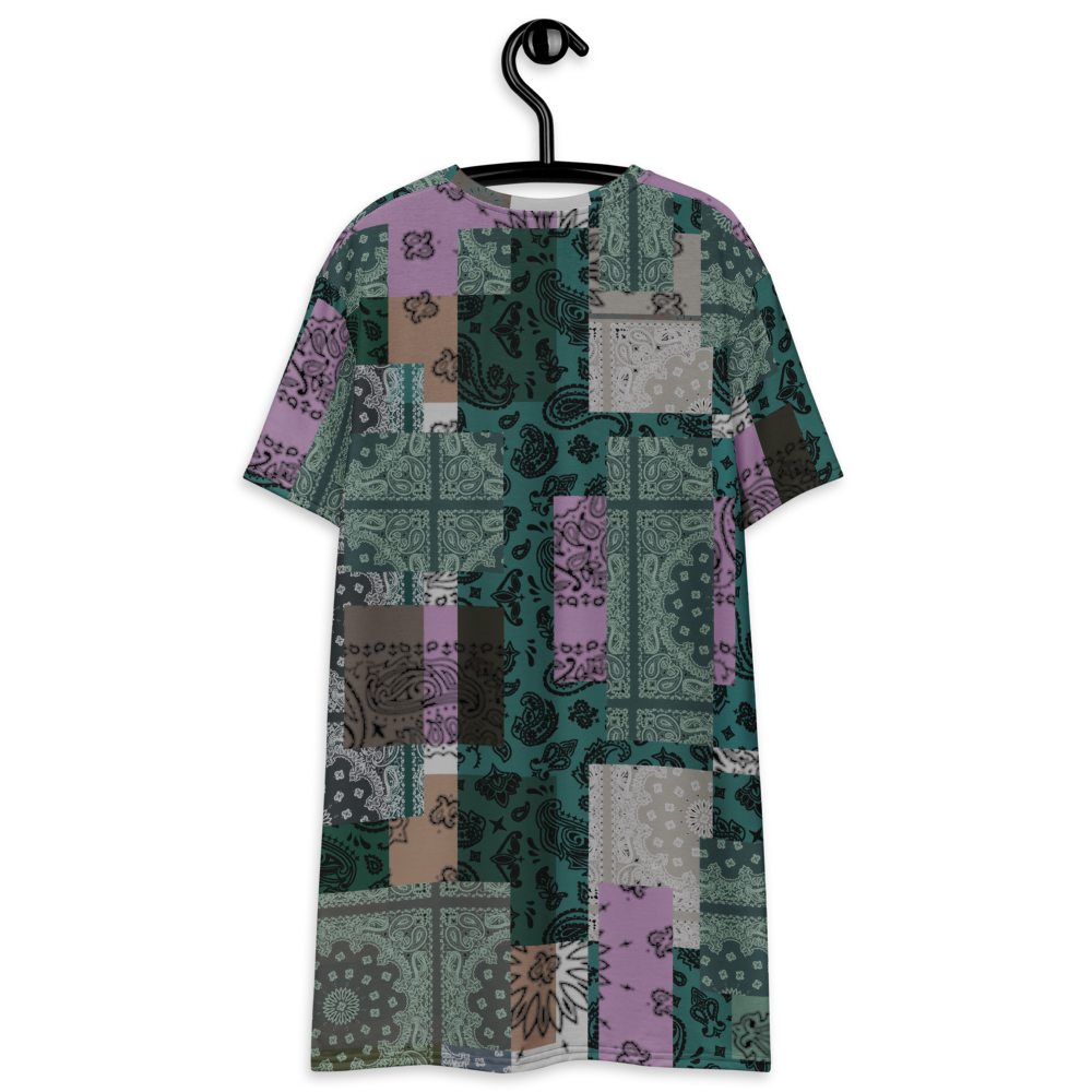 ROYAL ICONIC. | Patchwork Bandana Flag High End Modern Urban MuuMuu Tshirt Dress Custom Design #5