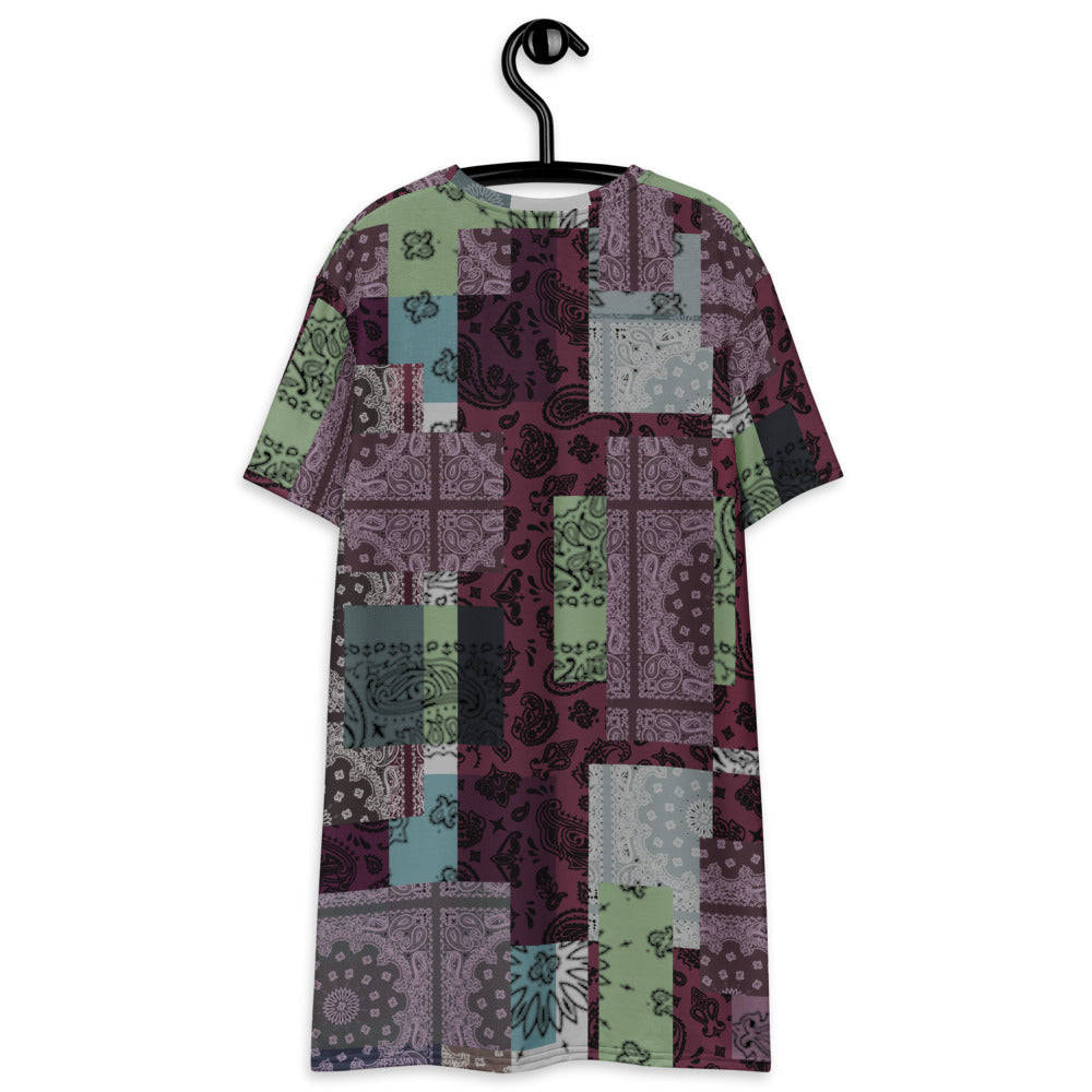 ROYAL ICONIC. | Patchwork Bandana Flag High End Modern Urban MuuMuu Tshirt Dress Custom Design #7