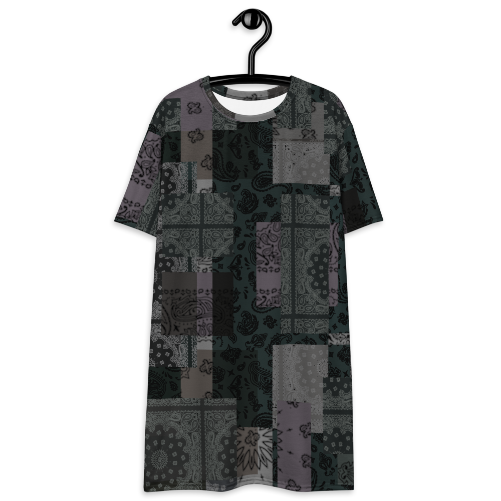 ROYAL ICONIC. | Patchwork Bandana Flag High End Modern Urban MuuMuu Tshirt Dress Custom Design #6