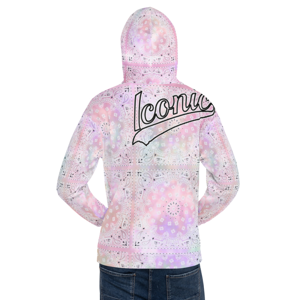 ROYAL ICONIC | Bandana Flag Tie Dye Acid Wash Aether Pour Unisex Hoodie HueMan Gang Color Cloud 1 Abstract Pink