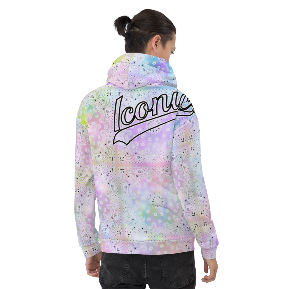 ROYAL ICONIC | Bandana Flag Tie Dye Acid Wash Aether Pour Unisex Hoodie HueMan Gang Color Cloud 2 Abstract Cray On Pour