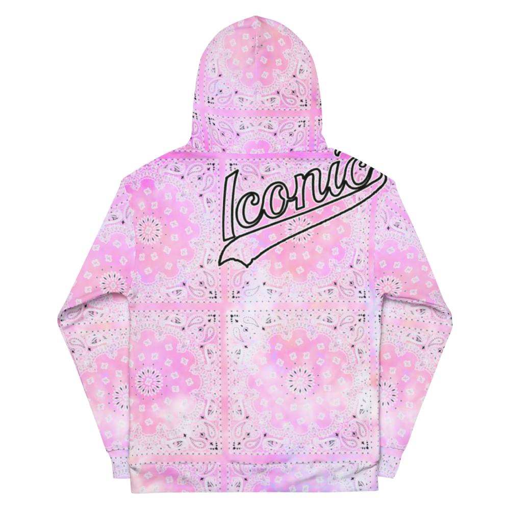 ROYAL ICONIC | Bandana Flag Tie Dye Acid Wash Aether Pour Unisex Hoodie HueMan Gang Think Pink