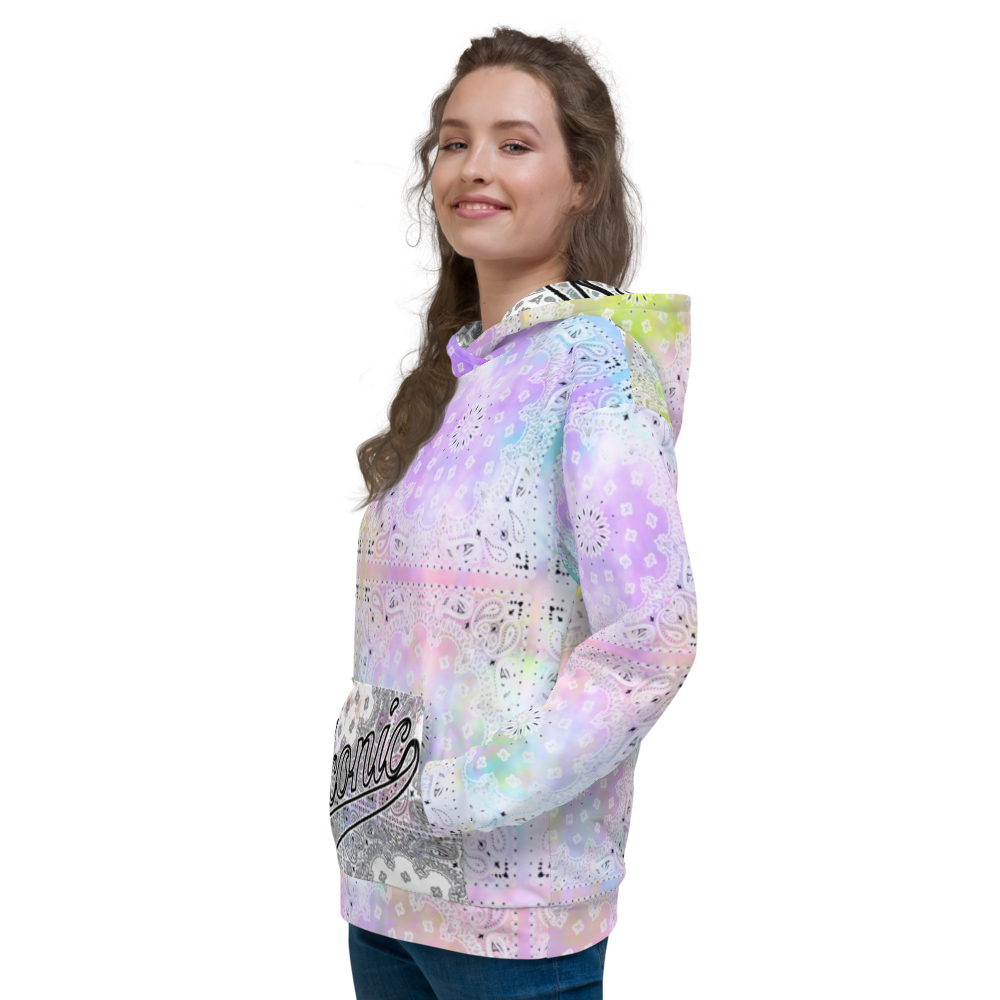 ROYAL ICONIC | Bandana Flag Tie Dye Acid Wash Aether Pour Unisex Hoodie HueMan Gang Color Cloud 2 Abstract Cray On Pour